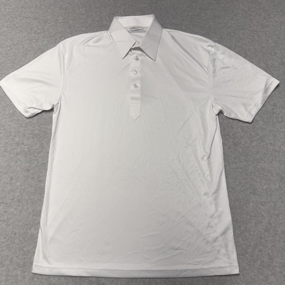 Collars & Co. Polo Shirt Mens Large White Dress Collar Performance Top